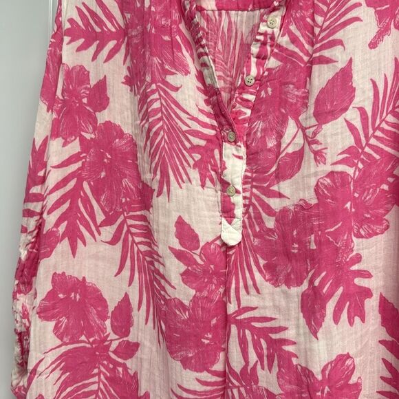 Pink Floral Swim Cover-Up - Long Sleeve Maxi Dress - Felicite - LIKE NEW Size 2 - Picture 3 of 3